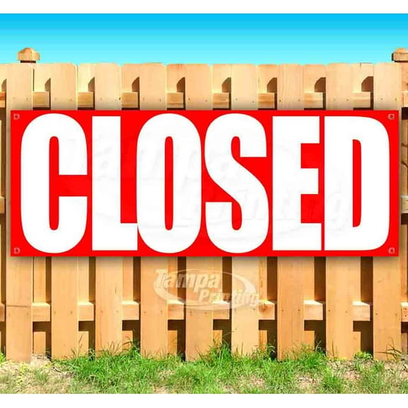 Closed 13 oz Vinyl Banner With Metal Grommets