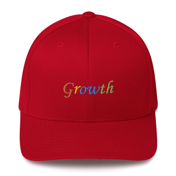 Closed-Back Structured Cap | Flexfit 6277 (Red, L/XL)