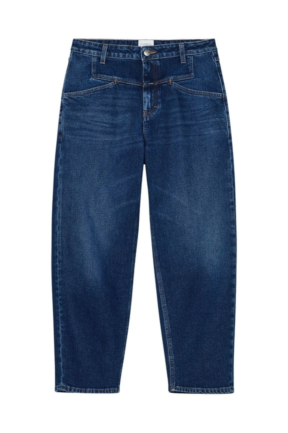 Blue Wash Mid Rise Denim Pants (Women's)
