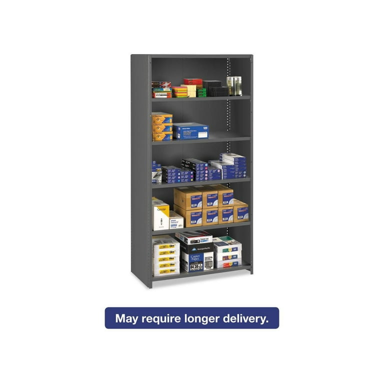 Commercial Steel Shelving Unit, Six-Shelf, 36w x 18d x 75h, Dark Gray Commercial Steel Shelving Unit, Six-Shelf, 36w x 18d x 75h, Dark Gray