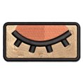 thumbnail image 1 of Closed Eye Sleeping Eyelashes Applique Multi-Color Embroidered Iron-On Patch - 2.0 Inch Mini, 1 of 5