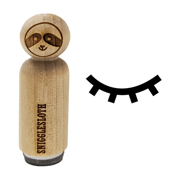 Closed Eye Sleeping Eyelashes Rubber Stamp for Scrapbooking Crafting Stamping - Mini 1/2 Inch