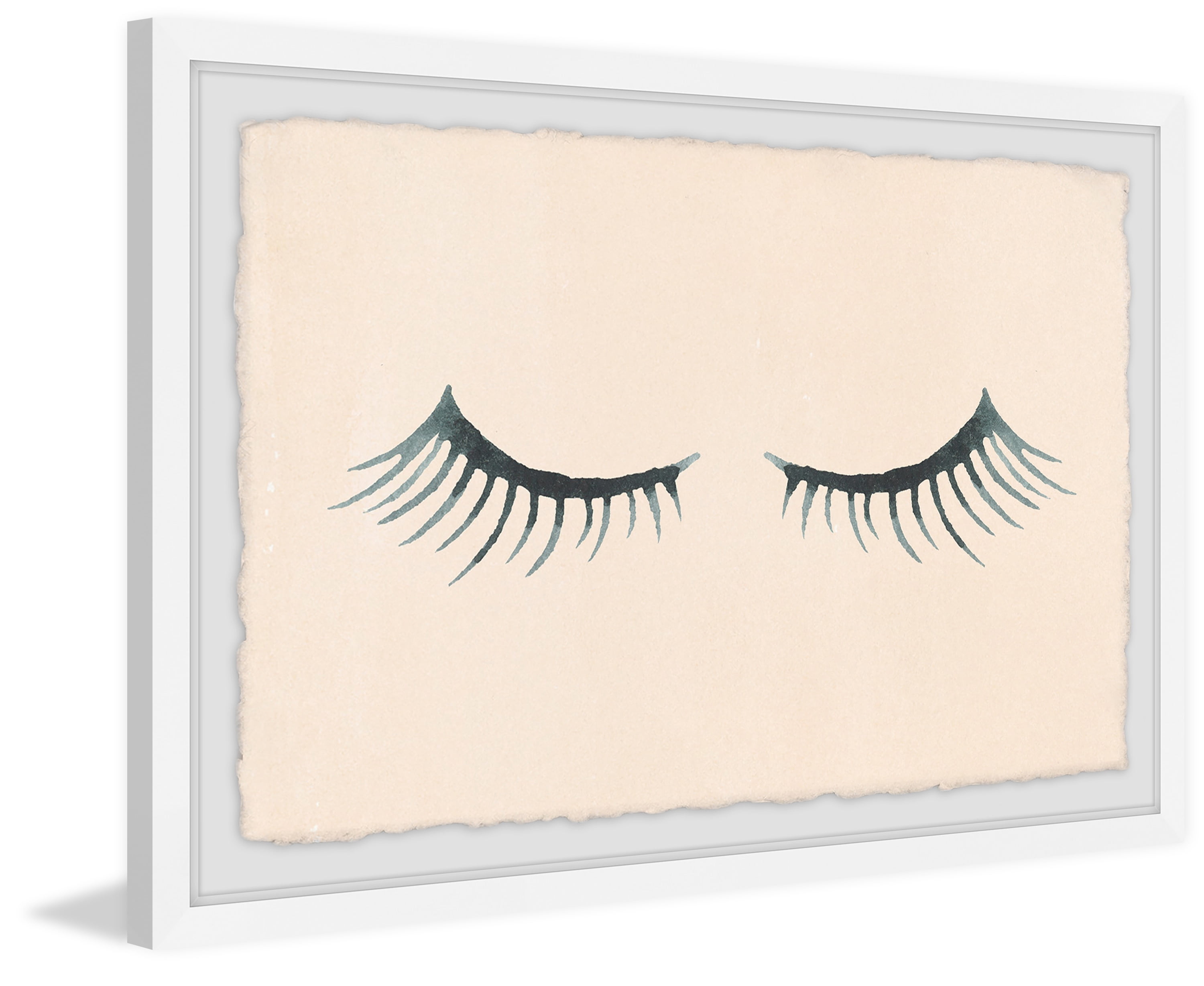 Closed Eyelashes Framed Painting Print