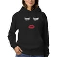 thumbnail image 1 of Closed Eyes And Lips Hoodie Women -GoatDeals Designs, Female x-Large, 1 of 4