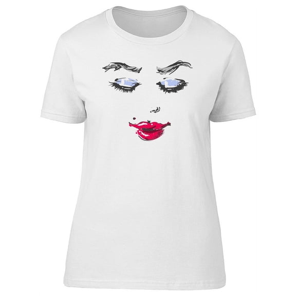 Closed Eyes Woman Silhouette T-Shirt Women -Image by Shutterstock, Female Small