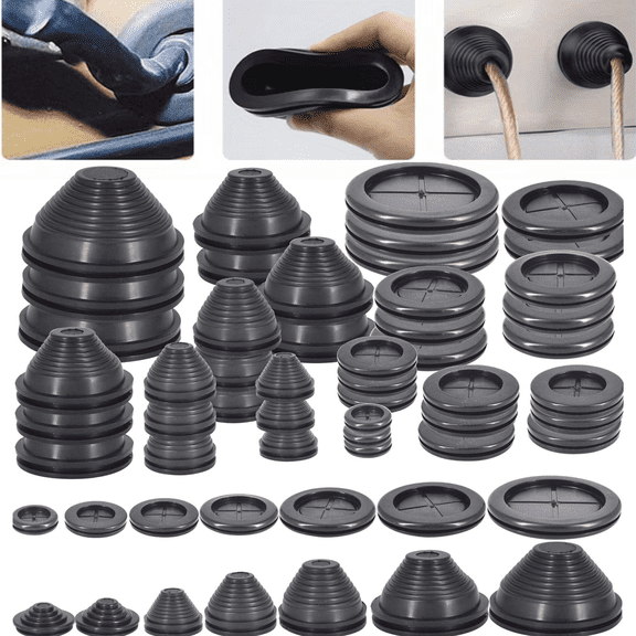 CCF 28pcs Rubber Closed Hole Firewall Wire Protection Grommet