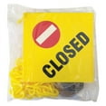 thumbnail image 1 of Closed Sign Kit 12 Feet Yellow Plastic Safety Chain, 1 of 9