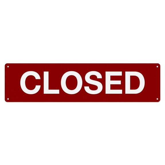 Closed Thank You Visit Vintage Metal Tin Sign Plaque Wall Decor for Cafe, Club, Garden Metal Poster 4x16Inch