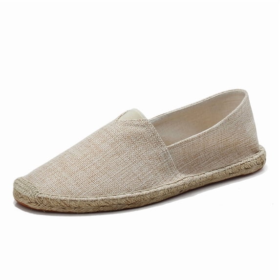 Closed Toe Canvas Slip on Flat Espadrilles Loafers for Men and Women