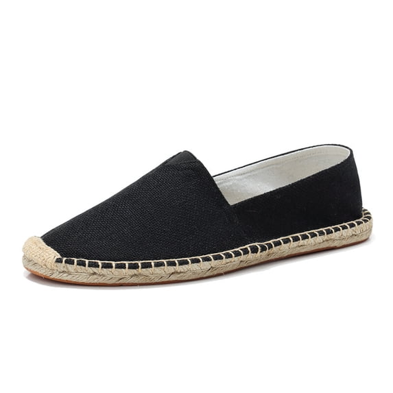 Closed Toe Canvas Slip on Flat Espadrilles Loafers for Men and Women