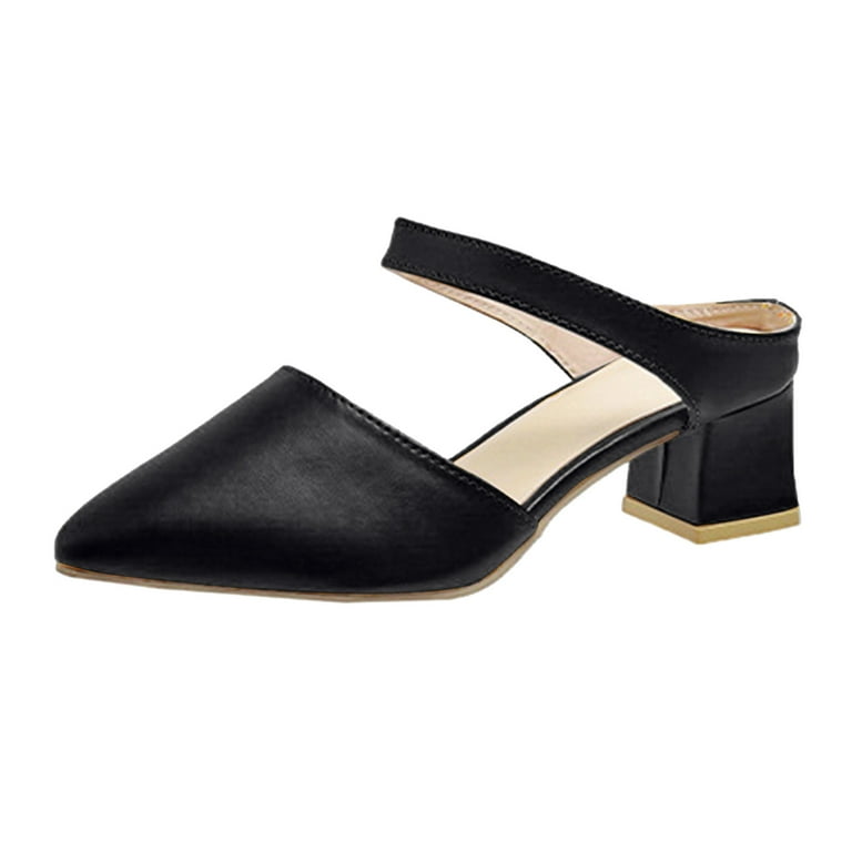 Ladies top leather heels