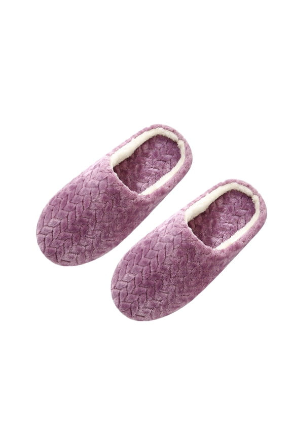 Closed Toe House Slippers, Lightweight Soft Cozy Home Slippers for Unisex Slip On, Comfy Washable Cotton Bedroom Slippers Size 5.5-9