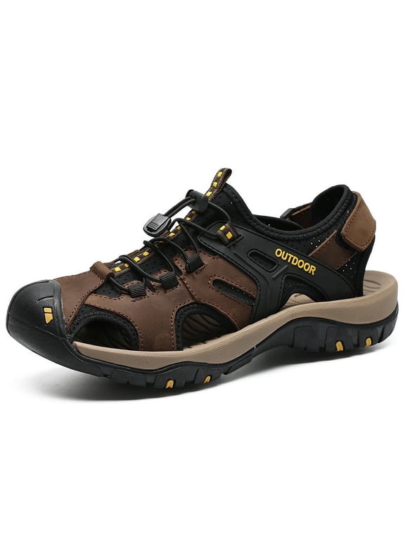 Closed-Toe Quick-Lace Outdoor Hiking Sandals