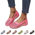 thumbnail image 1 of Closed Toe Sandals for Women, Arch Support, Wide Width Dressy Summer Flat Fisherman Sandals, Slip On Walking Shoes for Travel, Vacation, Beach, Office, Errands, Casual Daily, 35, 1 of 7
