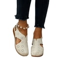 thumbnail image 1 of Closed Toe Sandals for Women Summer Comfortable Wedge Fisherman Sandals Arch Support Cut Out Breathable Fashion Sandal Lightweight Memory Foam Platform Walking Orthopedic Shoes, 43, 1 of 5
