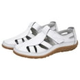 thumbnail image 1 of Closed Toe Sandals for Women Casual Summer 2023 Hollow Out Vintage Beach Wedge Leather Sandal Gladiator Outdoor Orthopedic Shoe, 1 of 5