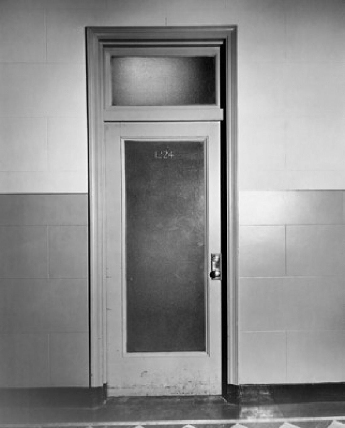 Closed door of a building Canvas Art - (18 x 24)