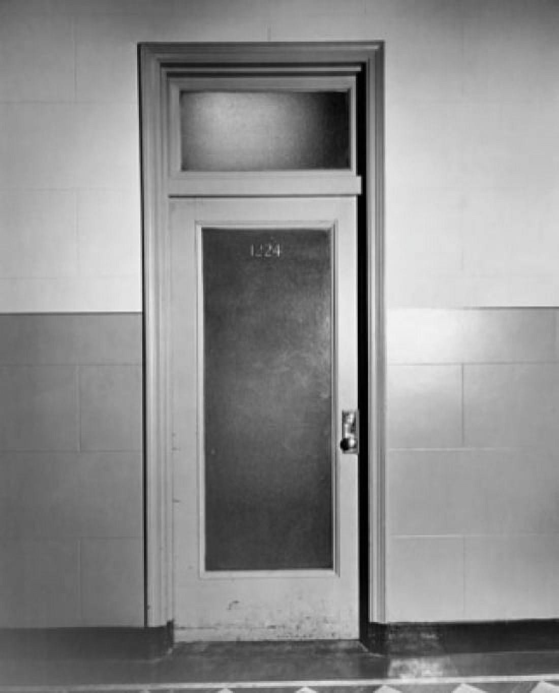 Closed door of a building Canvas Art - (24 x 36)