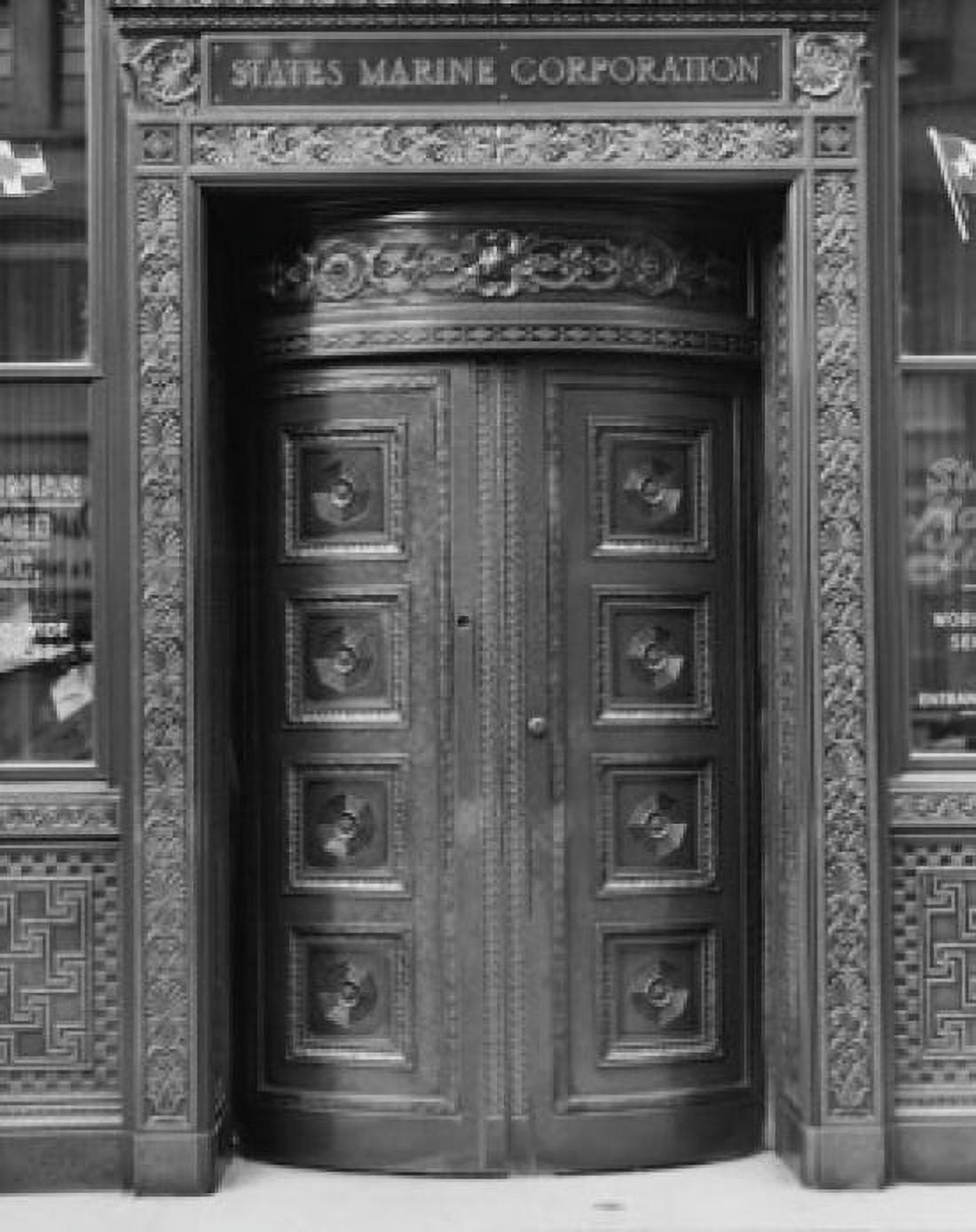Closed door of a building Canvas Art - (24 x 36)
