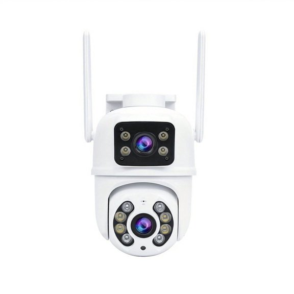 Closeli 3MP Dual Lens WiFi Security Camera Outdoor, IPX56 Waterproof, 360 PTZ AI Auto Tracking, Color Night Vision, Two-Way Audio & Motion Alarm