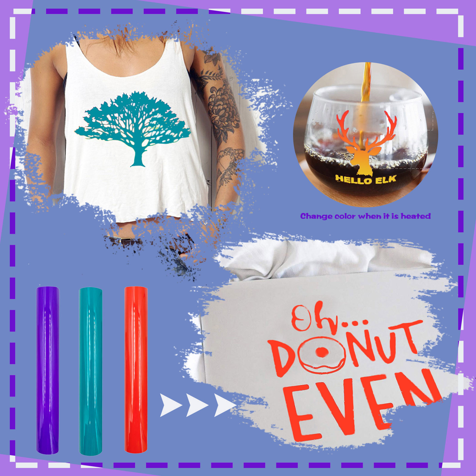 Closeout Deals! School Supplies Heat Discoloration Lettering Film SelfAdhesive Vinyl Lettering