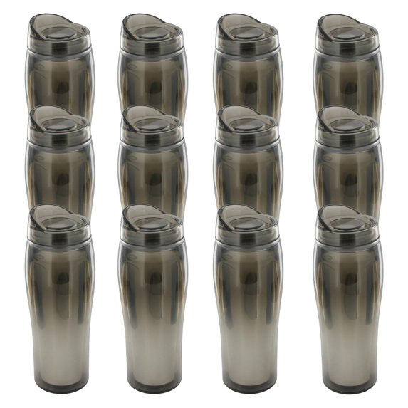 Closeout Services Corp Acrylic Tumblers - Pack of 12 - 14 oz - Smoke Color