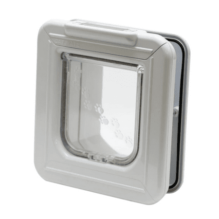 Cat Mate Elite Microchip Pet Door with Timer Control, LCD Display, 4-Way Locking Options, Durable Polymer Construction, for Entry Control