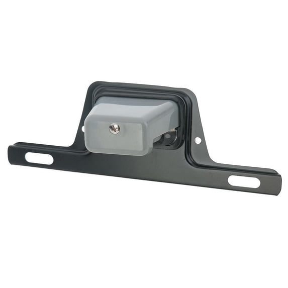 Closertowholesale Lighted Trailer License Plate Bracket, Grounded, White, for RV, Van, Snowmobile