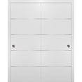 thumbnail image 1 of Closet Bypass Sliding White Doors 60x96 with Hardware, 1 of 6