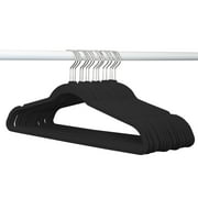 Closet Complete 50 Pack 'Elite Quality' Velvet hangers - Black with Chrome Hooks (more colors available)