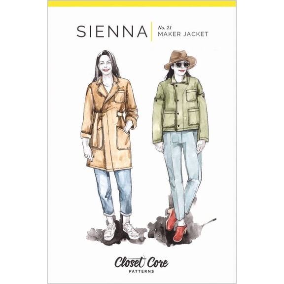 Closet Core Patterns Sewing Pattern Sienna Maker Jacket Women 0-20 Jackets