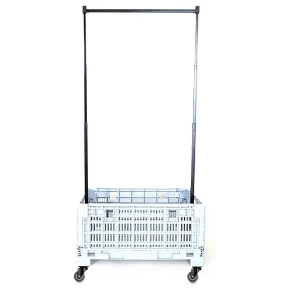 Closet Crate w/Wheels- Collapsible Garment Rack System for Closets, RV's, Dorms and Travel Bags. Popular to transform suitcases into Dance Bag with Rack!