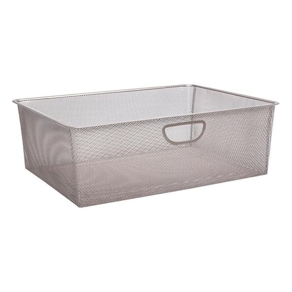 Closet Culture Wire Mesh Basket, Closet Pull Out Basket for Closet Organizer Systems, 22 in., Champagne Finish
