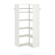 Closet Evolution 6-Shelf Corner Closet Organizer, White
