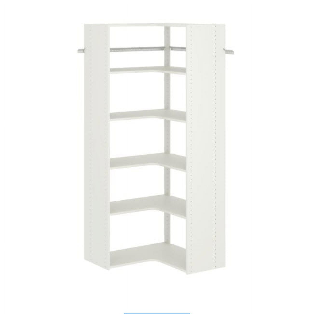 Closet Evolution Ultimate 84 in. W - 115 in. W White Corner