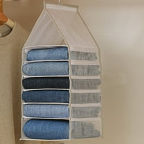 Closet Hanging Organizer,Open Storage 6 Compartment Organizer,Closet Space Saving Hanging Handbag Organizer,Large Capacity Washable Hanging Organization Storage Shelves For Closet.