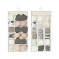 thumbnail image 1 of Closet Hanging Organizer And Rotating Metal Hangers Cloth Space Saving Bag Double Sided Hanging Organizer For Underwear Underwear Bras And Socks Storage Case,B,Non-Woven Fabric, 1 of 8