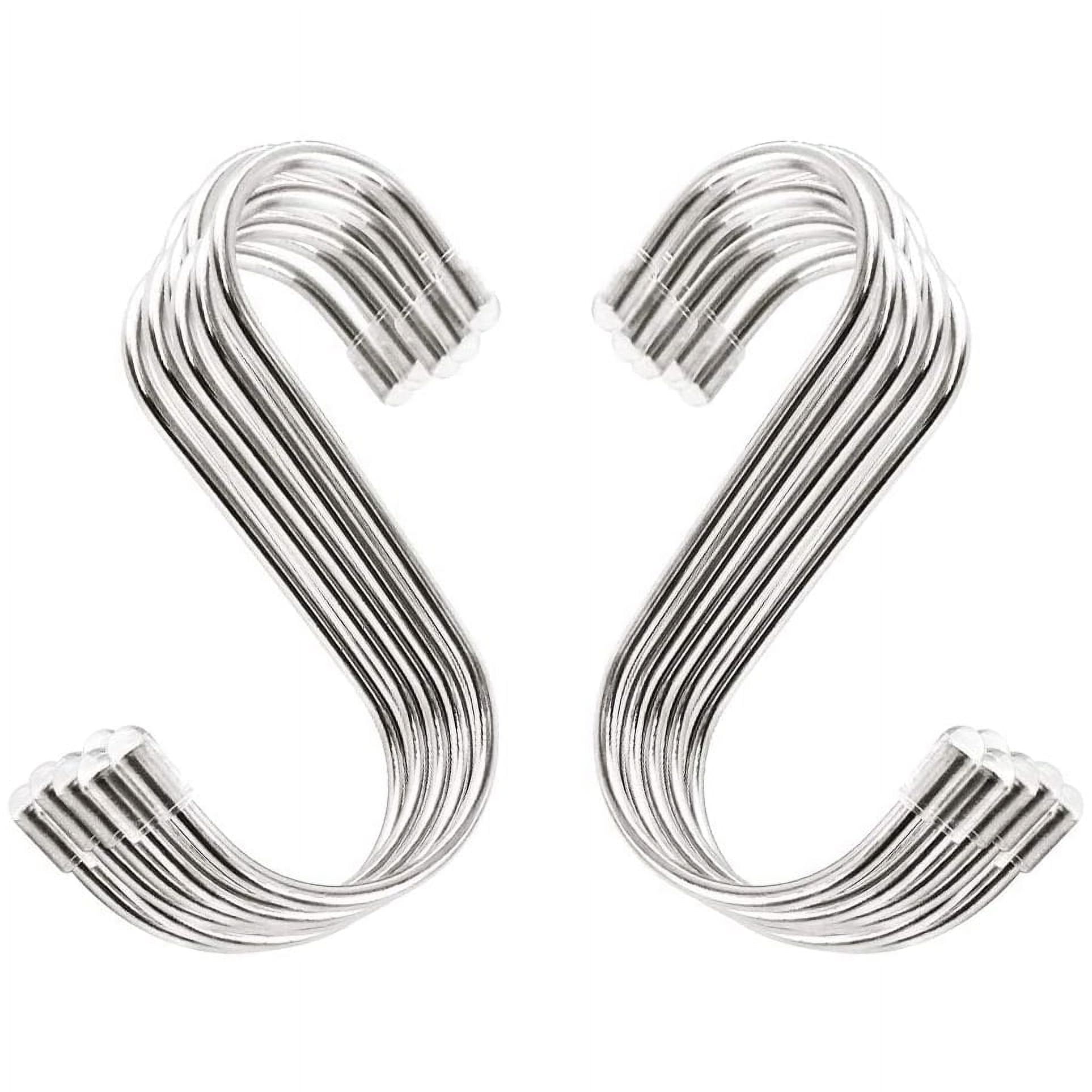 Closet Kitchen Metal Hanging Hooks: 20 Pack 3.4 S Shaped Hooks Stainless  Steel Metal Hangers Hanging Hooks