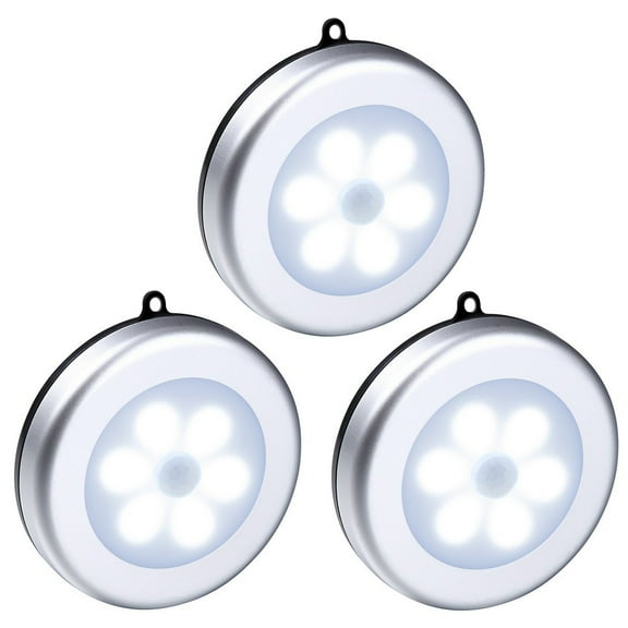 Closet Lights, Motion Sensor Light Indoor, Battery Powered LED Closet Lights, Stick on Anywhere Motion Night Lights, Stair Lights, Wall Lights for Hallway, Bedroom, Kitchen (White-3 Pack)