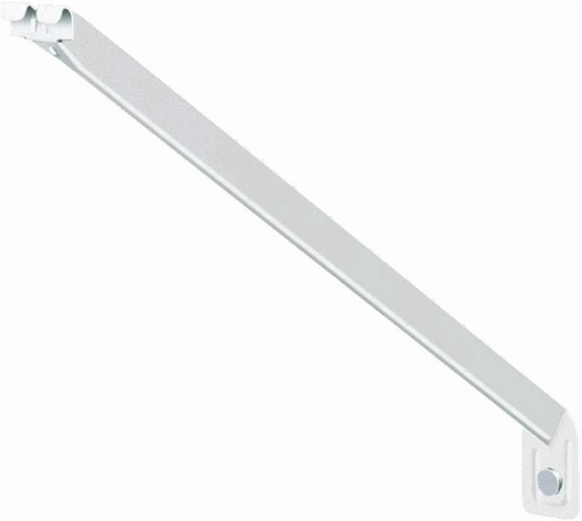 Qivine 11-Piece Wire Shelf Support Bracket Kit – 17” White Steel Brackets With Anchors, Pins & Hooks For Closets