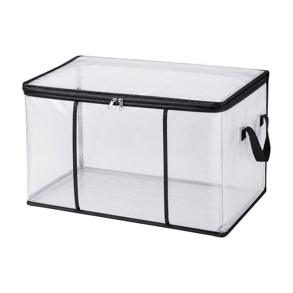 Closet Organization and Storage, Clear Storage Box 24X17X14 in for Under Bed Use, Clothes Storage for Closet Sweaters and Seasonal Garments, Stackable Storage Organizer for