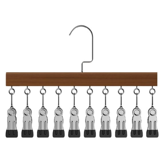 Closet Organizer with 10 Clips, Ngxiha Closet Organizer Closet Organizers and Storage Space Saving Hanging Closet Organizer, Space-Saving Hat Scarf Clothespins for Jeans Skirts Pant