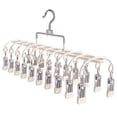 thumbnail image 1 of Closet Organizer with 20 Clips,Clothes Drying Rack,Upgraded Legging Hangers,Space Saving Hanging Closet Organizer,Legging Hangers for Closet Organizer,Hanging Rack for Clothes,Socks,Hats,14.3",White, 1 of 6