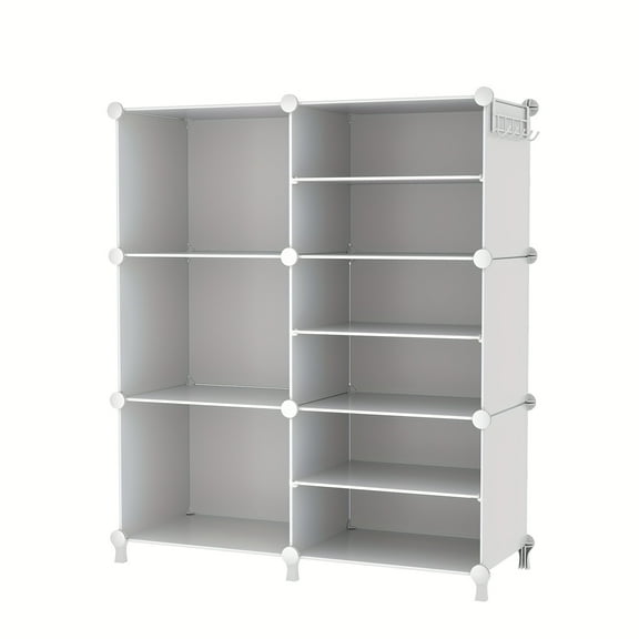 Closet Organizer 6 Cube Storage Shelves Portable Closet Clothes Organizers And Storage Stackable Cubby Shelving for Closet Bedroom Living Room Office