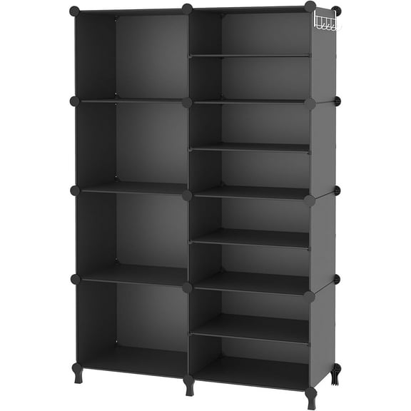 Closet Organizer, 8 Cube Closet Organizers and Storage, Closet Storage Shelves, Clothes Storage Organizers for Closet Bedroom Living Room Office Black