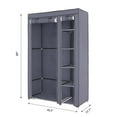 thumbnail image 1 of Closet Organizer for Bedroom, Wardrobe Rack for Home PKWQ504GY-1, Gray 67" Portable Clothes Closet Wardrobe with Non-woven Fabric and Hanging Rod Quick and Easy to Assemble, 1 of 4