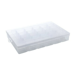 Duoner Plastic Bead Storage Organizer Box Divided Grids 18 Compartments Small Plastic Craft Storage Box with Compartments Bead Containers for Storage