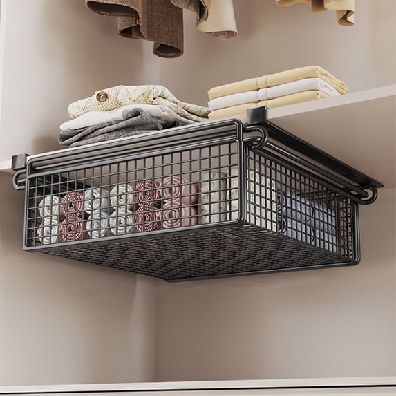 Closet Organizer, Drawer Dividers, Iron Storage Box with Pull-Out Design, Ventilated Shelves for Clothes, Pants, and Cabinet Organization