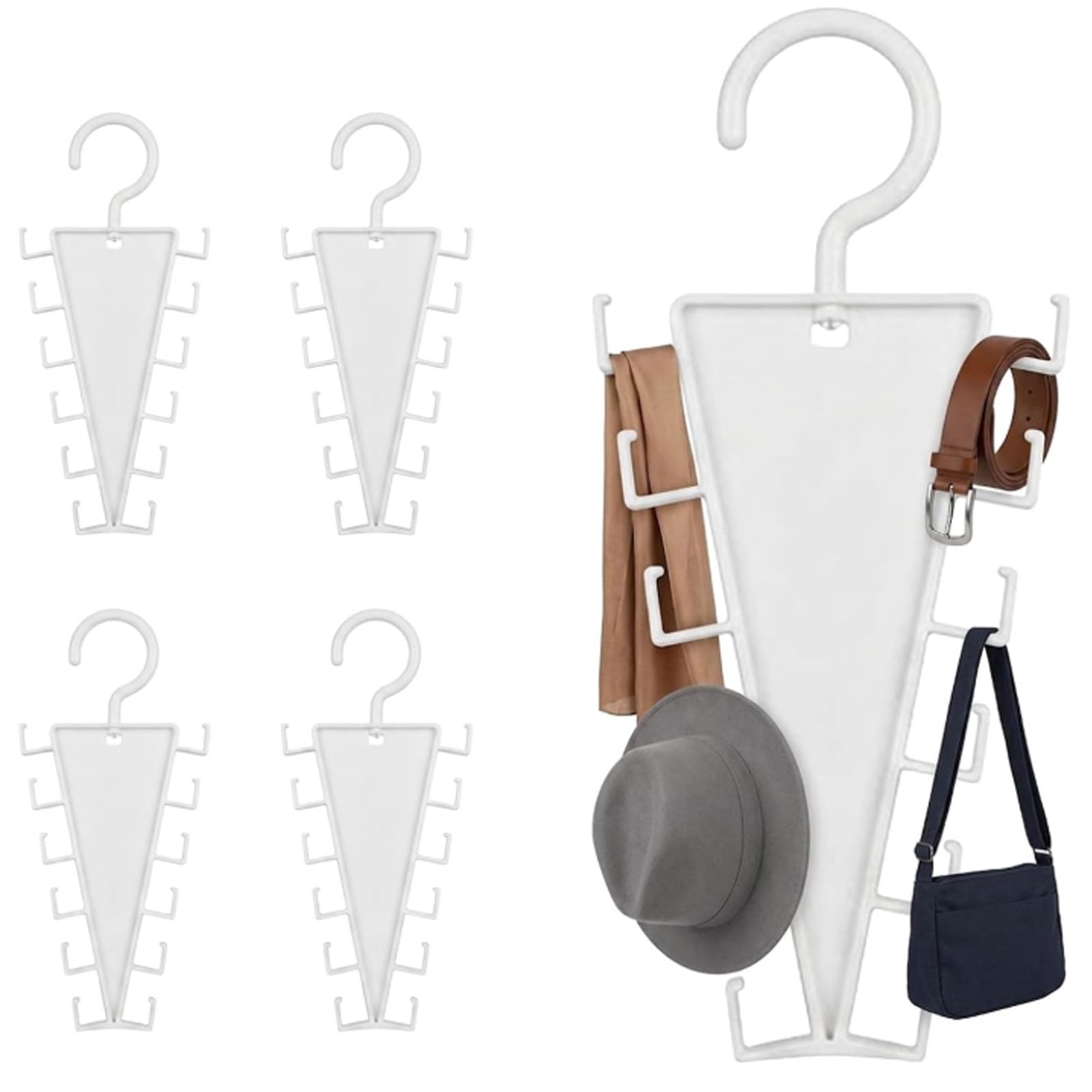 Motorized Closet Rack Closet Organizer Hanger V-Shaped Double-Sided With 12 Hooks, 360 Degree ...