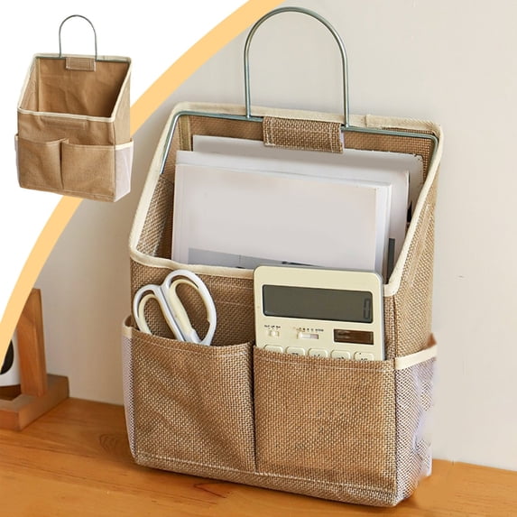 Closet Organizer Hanging Shelves, Canvas Storage Rack with Multiple Compartments for Bedroom Wardrobe and Closet Organization, Space-saving Yellow or White